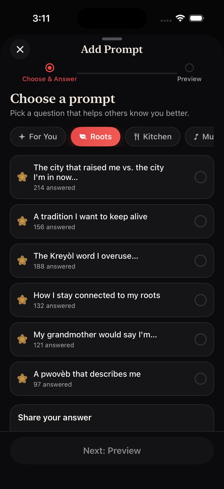 Prompts rooted in kilti
